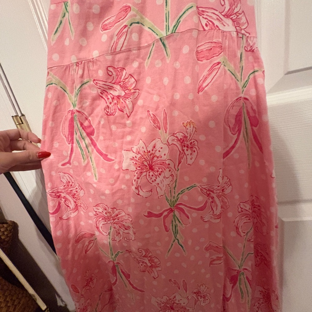VINTAGE Lilly Pulitzer Pink Halter Dress - Picture 6 of 7